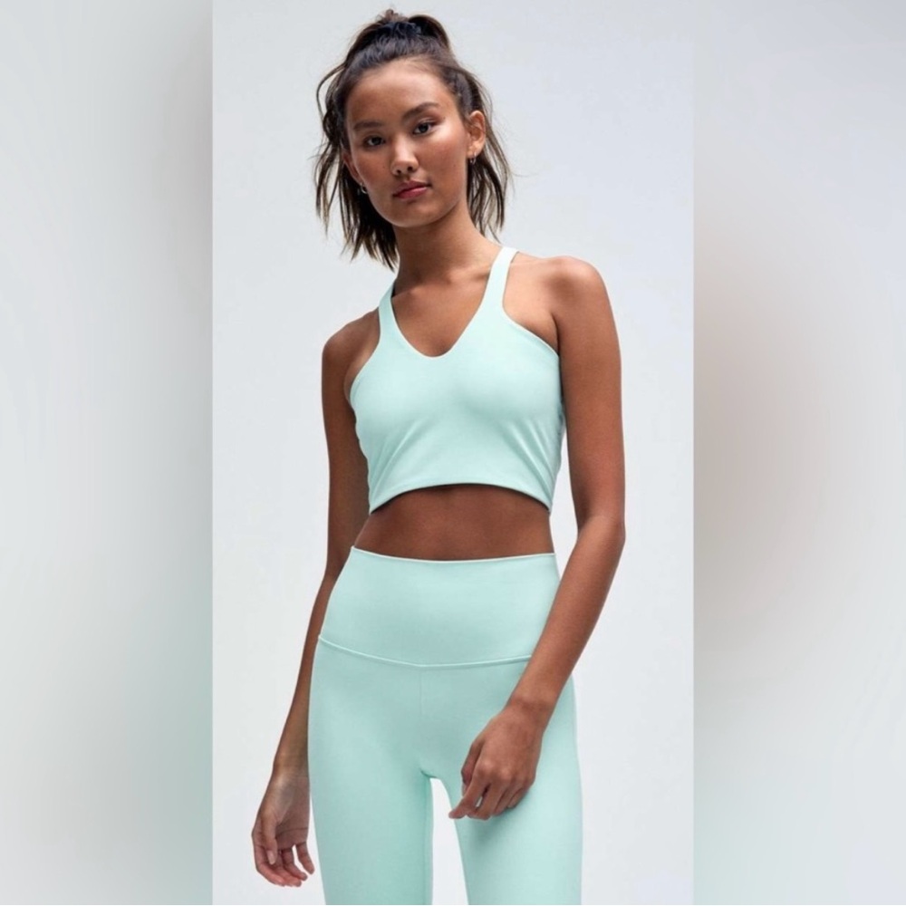Lululemon Ideal Mint Bend This V and Racer Bra *Light Support, A-C Cups